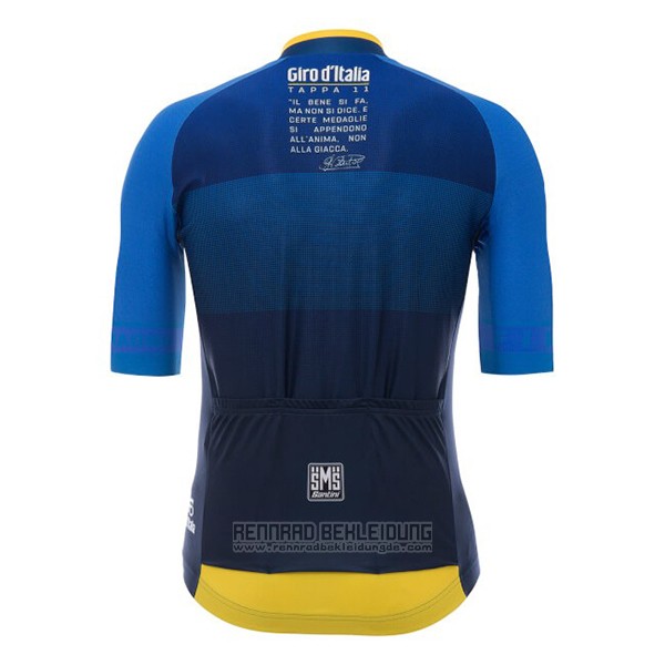 2017 Fahrradbekleidung Giro D'italien Dunkel Blau Trikot Kurzarm und Tragerhose